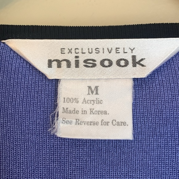 Exclusively Misook Woman Black Cardigan Vintage Classic size medium - Picture 3 of 7